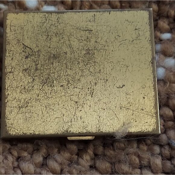 Vintage Mother of Pearl Compact Case Mirror Brass - Picture 6 of 6